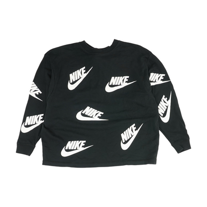 Black Solid Sweatshirt Pullover