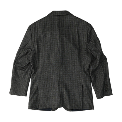 Gray Short Plaid Sport Coat
