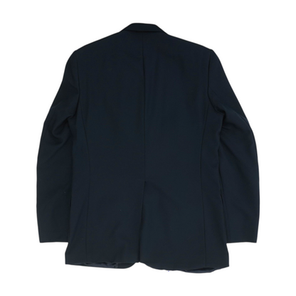 Navy Long Solid Sport Coat