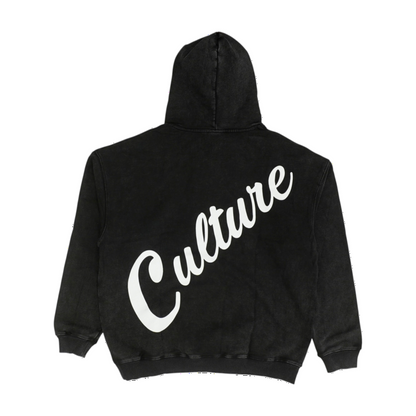 Black Graphic Hoodie Pullover