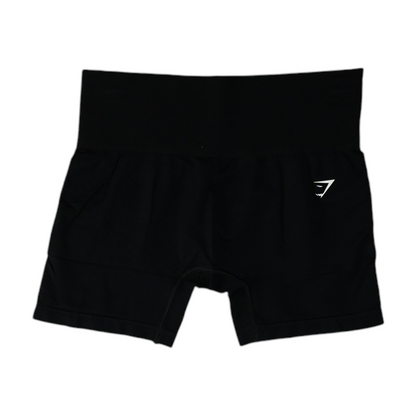Black Solid Active Shorts