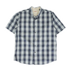 Navy Check Short Sleeve Button Down