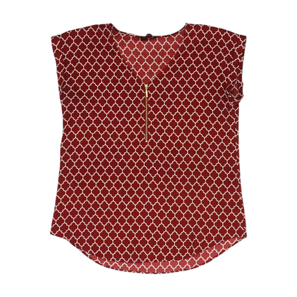 Red Geometric Blouse