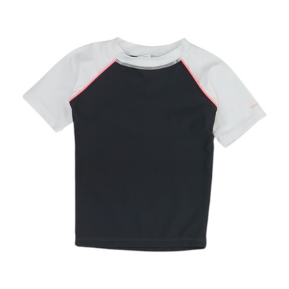Gray Color Block Swim Top