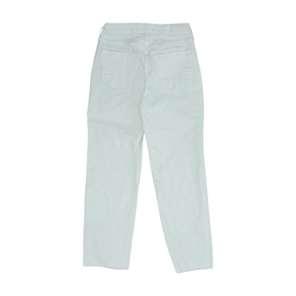 White High Rise Straight Leg Jeans