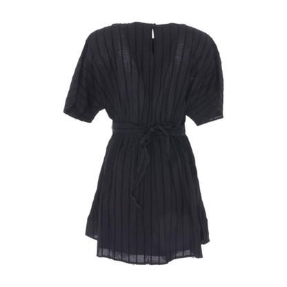 Black Striped Mini Dress