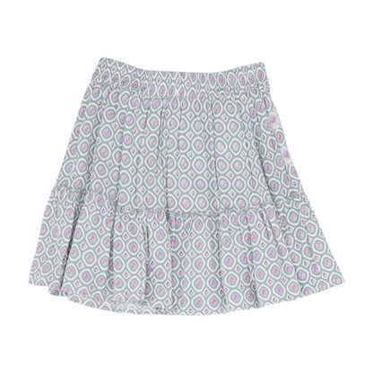 Gray Geometric Mini Skirt