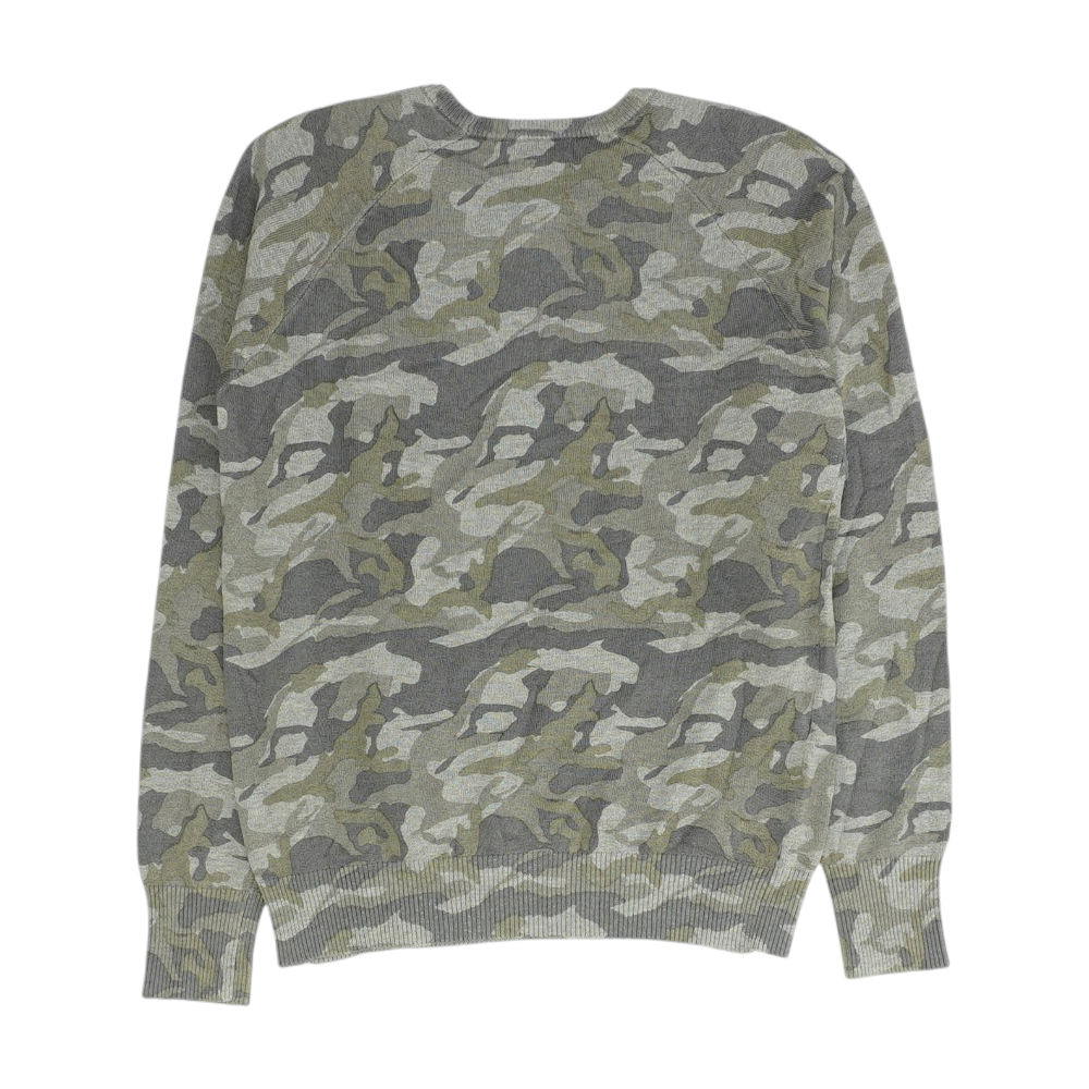Gray Camo Pullover Sweater