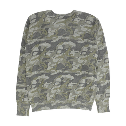 Gray Camo Pullover Sweater