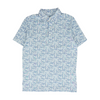 Blue Tropical Short Sleeve Polo