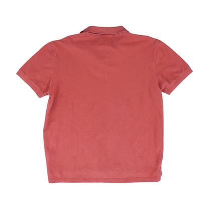 Red Solid Short Sleeve Polo