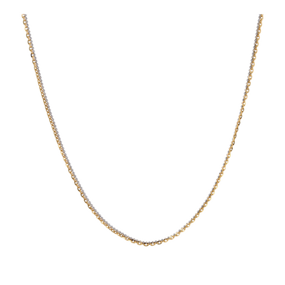 21K Two-Tone Gold Chain Necklace