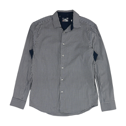 Navy Check Long Sleeve Button Down
