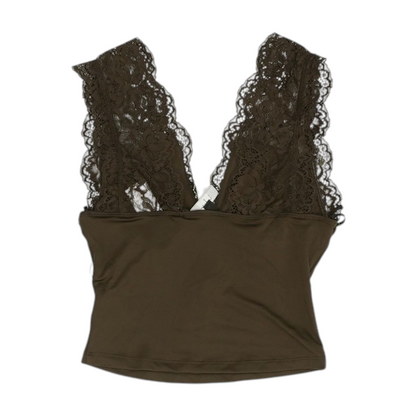 Brown Cropped Blouse