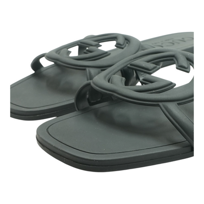 The Palma Rubber Slides in Black