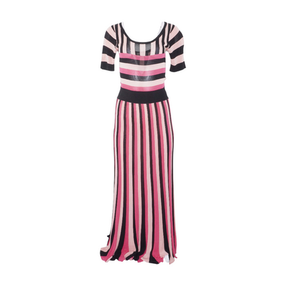 Pink Striped Maxi Dress