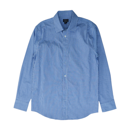 Blue Plaid Long Sleeve Button Down