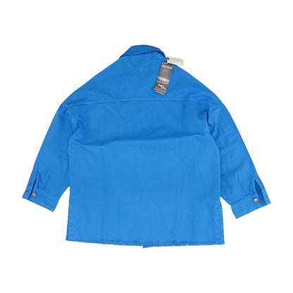 Blue Solid Denim Jacket