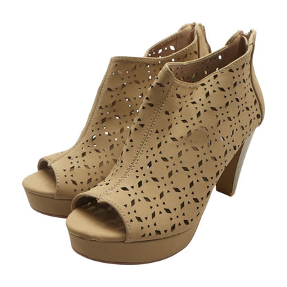 Beige Block Heels