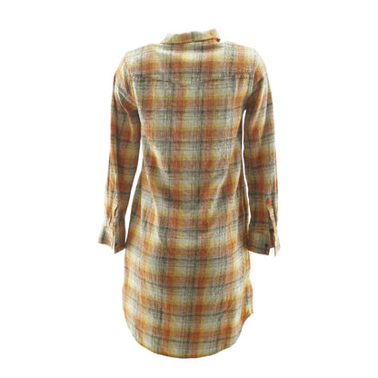 Orange Plaid Mini Dress