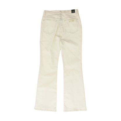 Ivory Solid Flare Jeans