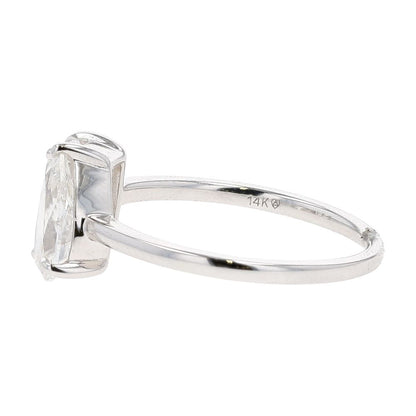 2 Ct 14K White Gold Lab Grown Diamond Toi Et Moi Engagement Ring