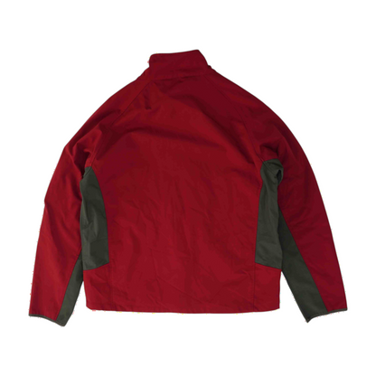 Red Color Block Jacket