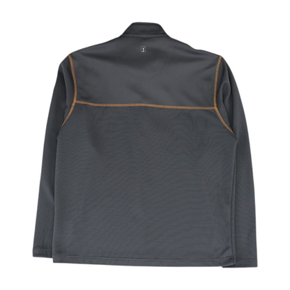 Gray Striped 1/4 Zip Pullover