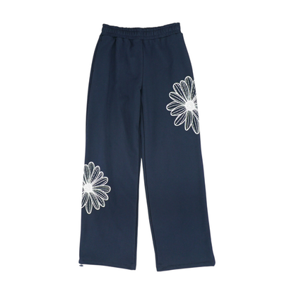 Black Floral Pants
