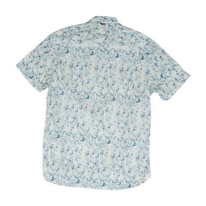 Blue Print Short Sleeve Button Down