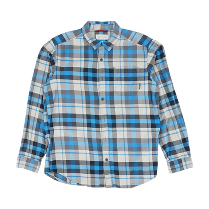 Blue Plaid Flannel Button Down