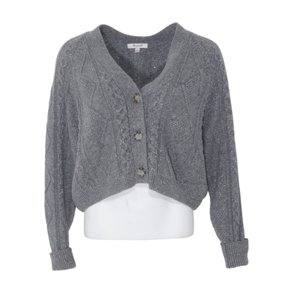 Gray Cardigan Sweater