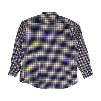 Navy Check Flannel Button Down