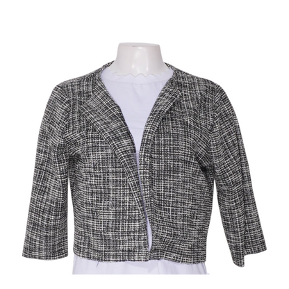 Black Plaid Cardigan