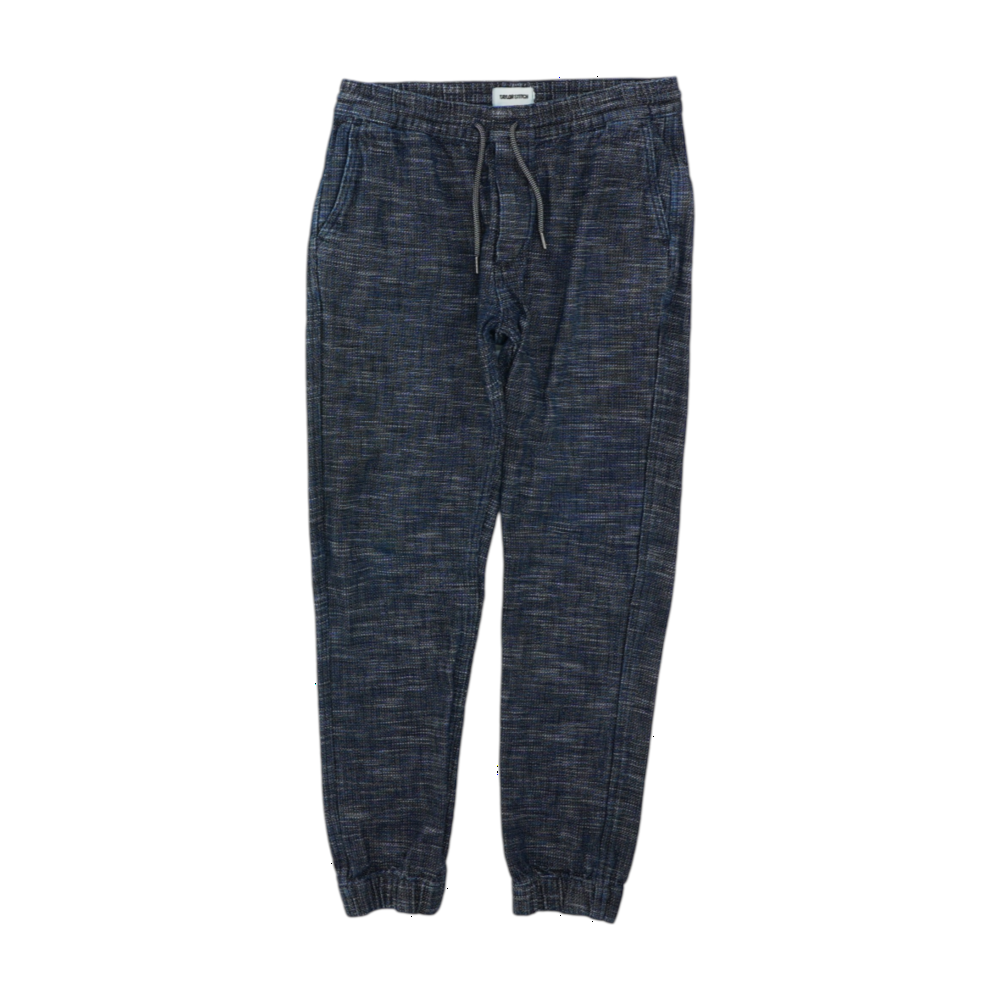 Blue Abstract Tapered Pants