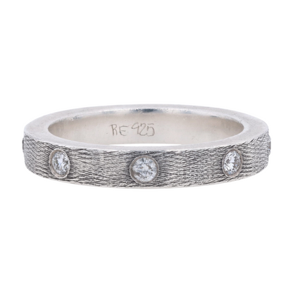 3/8 ctw Sterling Silver Diamond Band Ring