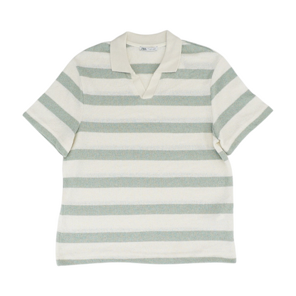 Ivory Striped Pullover Sweater