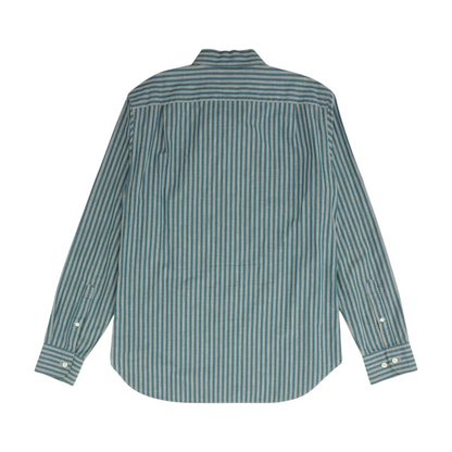 Gray Striped Long Sleeve Button Down