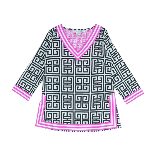 Black Abstract Blouse