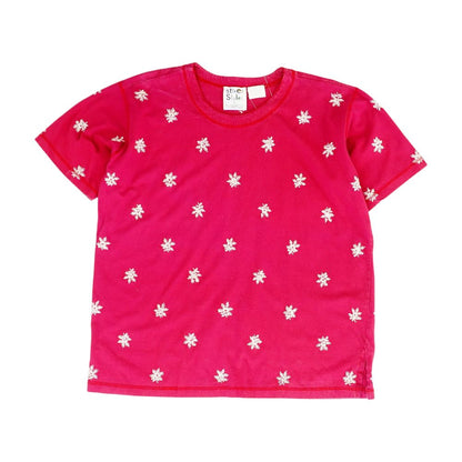Vintage Burgundy Embroidery Detail T-Shirt