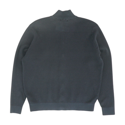 Navy Solid Cardigan Sweater