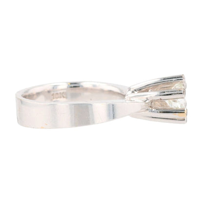 .75 ct 18K White Gold High Six Prong Set Diamond Engagement Ring