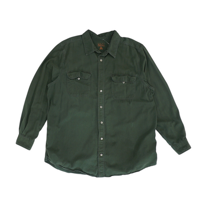 Olive Tall Solid Long Sleeve Button Down