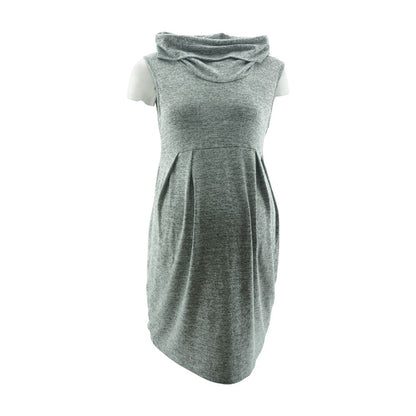 Gray Maternity Graphic Mini Dress