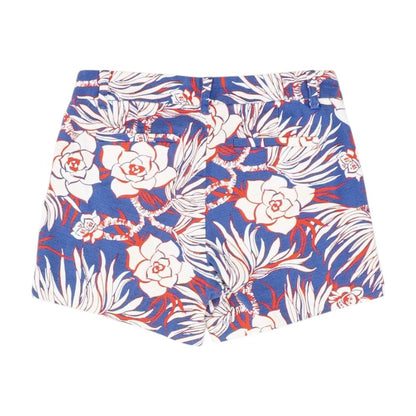 Blue Floral Chino Shorts