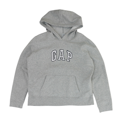 Gray Solid Hoodie Pullover