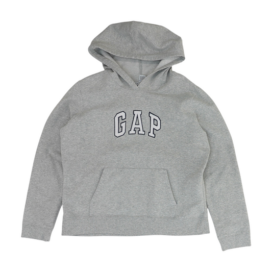 Gray Solid Hoodie Pullover