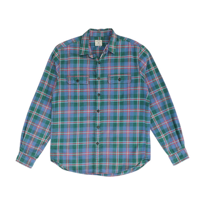 Blue Plaid Flannel Button Down