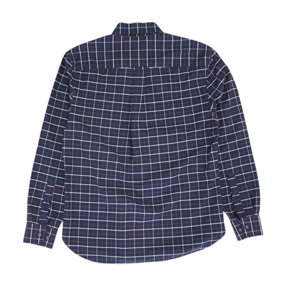 Navy Check Long Sleeve Button Down