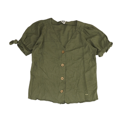 Green Button Down